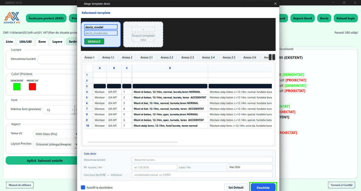 AXVOLT MT — export template Word